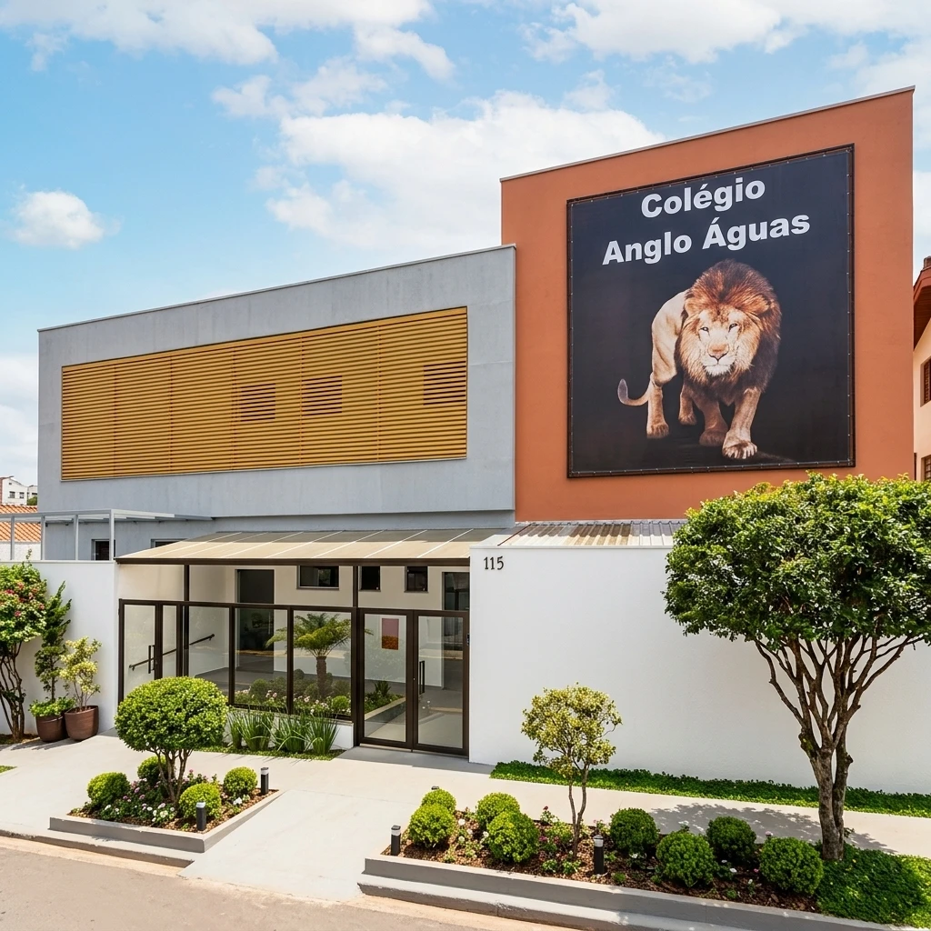 Fachada do Colégio Anglo Águas de Lindóia